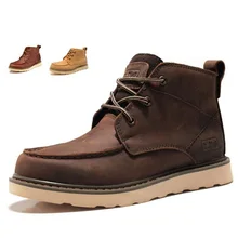Новые мужские ботинки из натуральной кожи мужские осенне-зимние ботинки для отдыха модные мужские ботинки Botas DE cuero Man