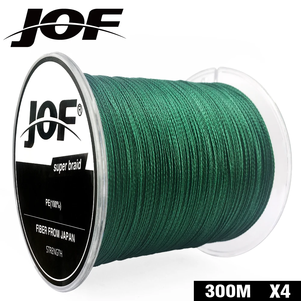 JOF خيط صنارة الصيد الأخضر PE 100 متر 300 متر 500 متر 1000 متر 4 السواحل Pesca ينسج مضفر الكارب خيط صنارة الصيد 10LB-300LB 2019 جديد