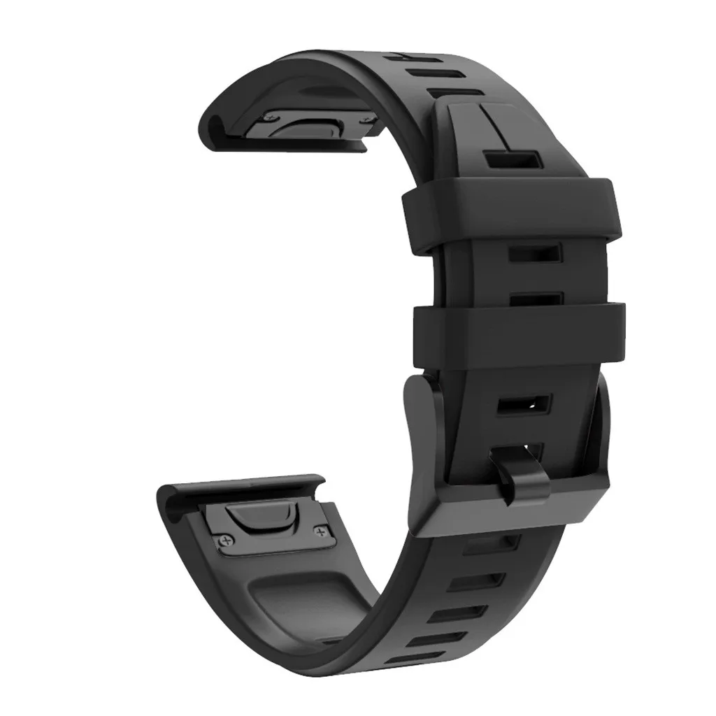 Силиконовый ремешок на запястье для мужчин, Т-образный ремешок для Garmin Forerunner 945, Смарт-часы, спортивные роскошные часы, браслет для женщин и мужчин 19Jun21 - Цвет: Black