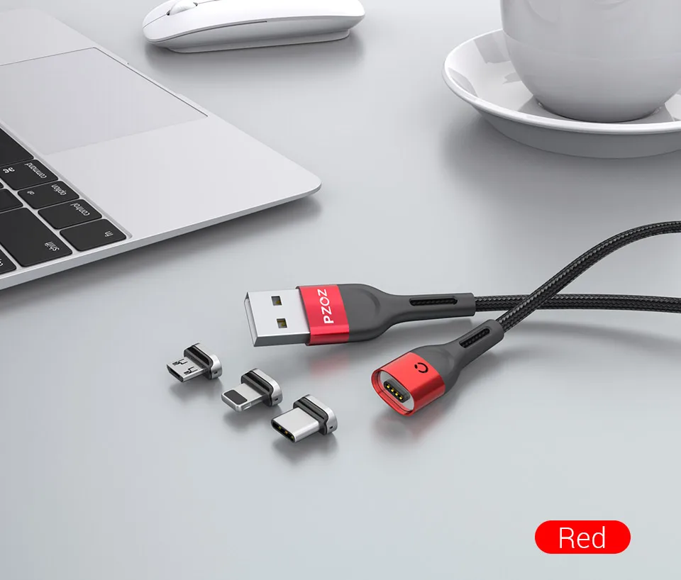 Магнитный usb-кабель для зарядки PZOZ, кабель Micro usb для быстрой зарядки, магнитный usb-кабель type c для зарядки iphone, xiaomi, samsung, шнур