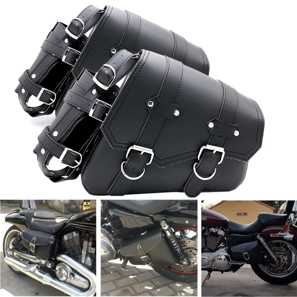 Универсальная мотоциклетная сумка из искусственной кожи для Harley Sportster Honda Suzuki