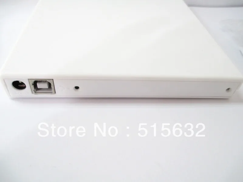  Laptop External USB 2.0 CD DVD ROM Portable Drive Enclosure IDE External Case White