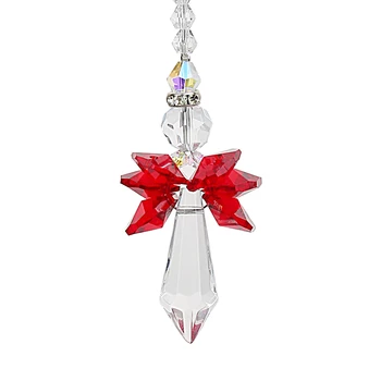 

H&D 1pc Hanging Crystal Guardian Angel Suncatcher Window Sun catcher Rainbow Maker Christmas Tree Ornaments Home Wedding Decor