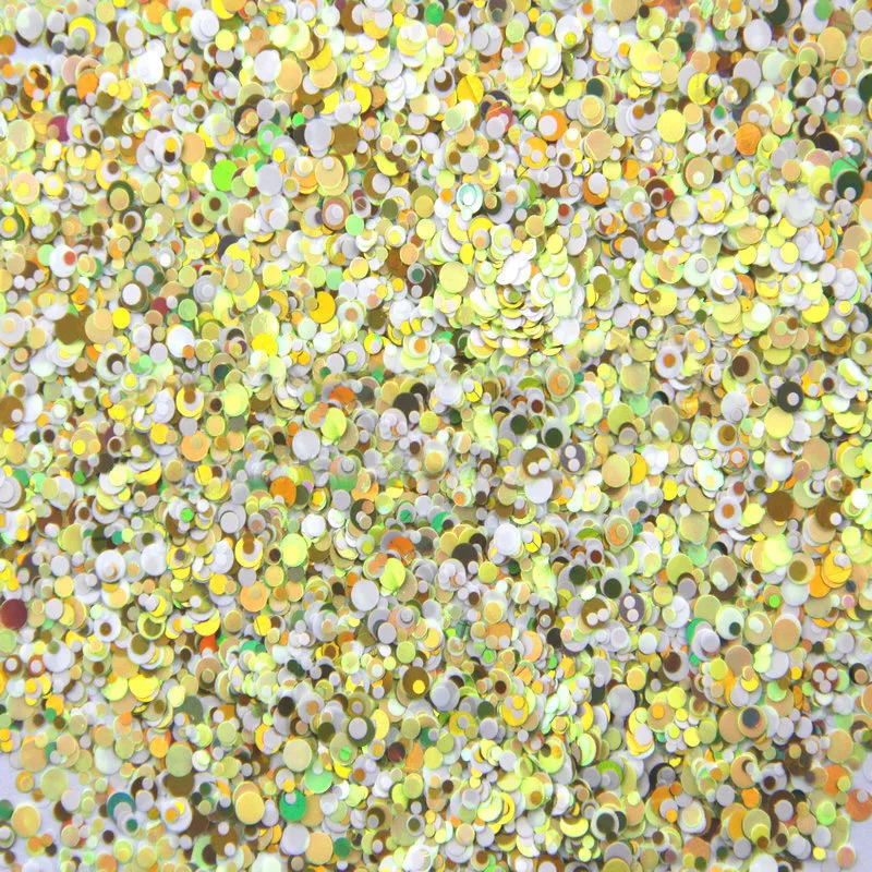 

Mixed Dot 30-500grams/lot Mix Colors Round Dot Spangle shape glitter Flake cosmetic powder for nail Gel (solvent resistant)