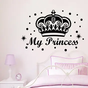 

My Princess Wall Decals Crown Decal Nursery Girl Room Decor Star Vinyl Art