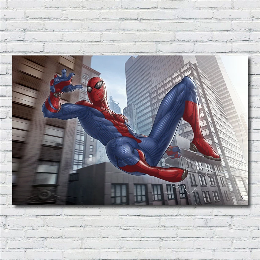 

Poster spiderman superhero art deco painting Home Decor Art Decor HD Kids Room Cartoon canvas painting R319
