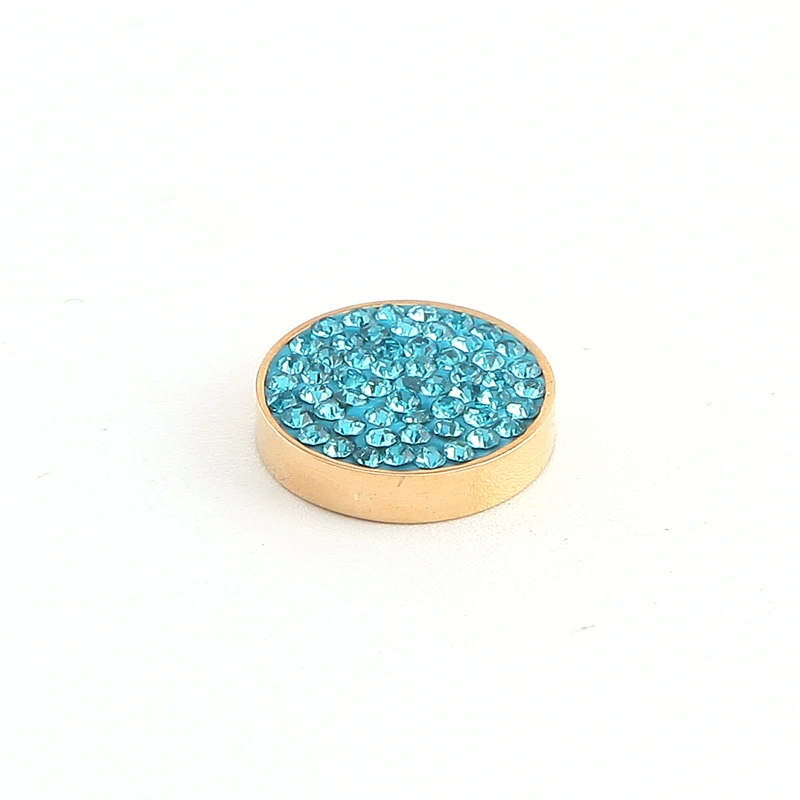 Keamsty 12mm completo azul Crystal magnético intercambiable moneda para DIY pulsera de cambio Keamsty 12mm completo azul Crystal magnético intercambiable moneda para DIY pulsera de cambio