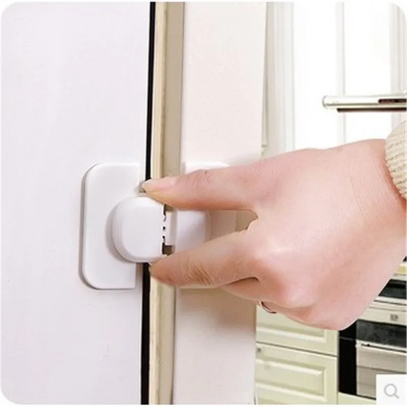 

1pc Kids Baby Care Safety Security Cabinet Locks & Straps Products For Fridge Door