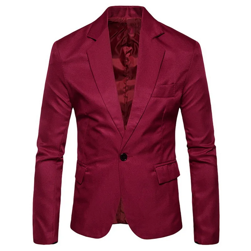 

HEFLASHOR 2018 New Arrival Men Suit Coat Men Solid Color Fashionable Business Casual Masculino One Button Jacket Plus Size 3XL