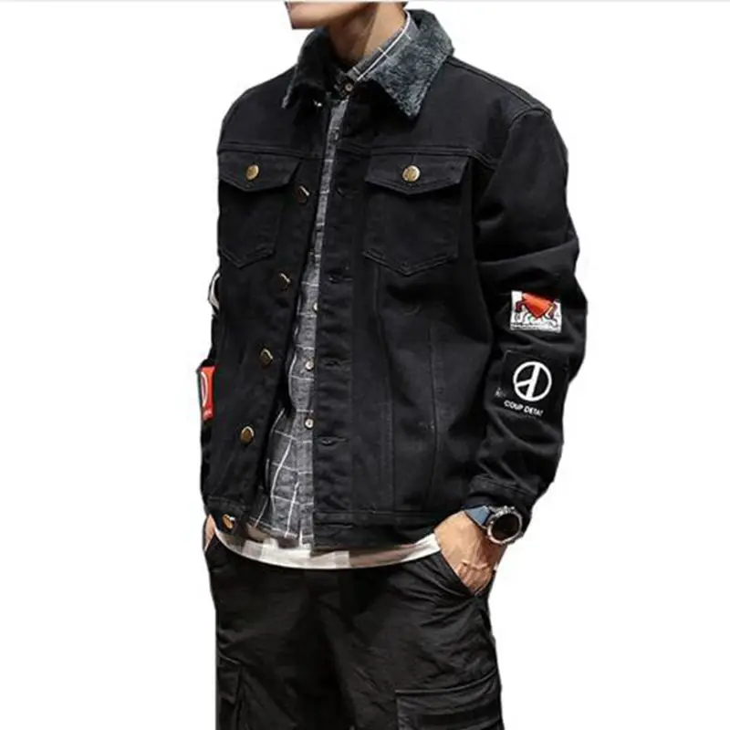 Men Jeans Jacket Mens Winter Cotton Denim Coats And Jackets Hip Hop
