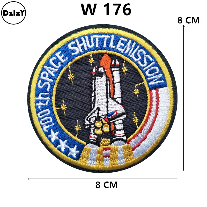 Ракета Вышивка Патчи для одежды DIY Полосы Самолет одежда для Аппликации Наклейки железные на космическом корабле значки@ U40