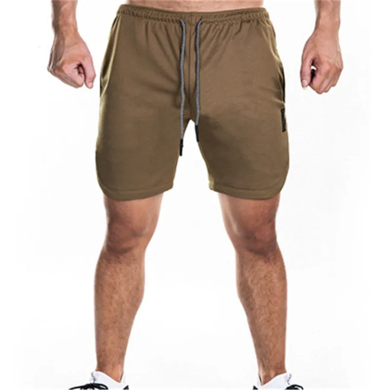 

2019 Running Shorts Men Sport Shorts Double-Deck Gym Finess Shorts Quick Dry Training Exercise Jogging Short Pants Sportswear
