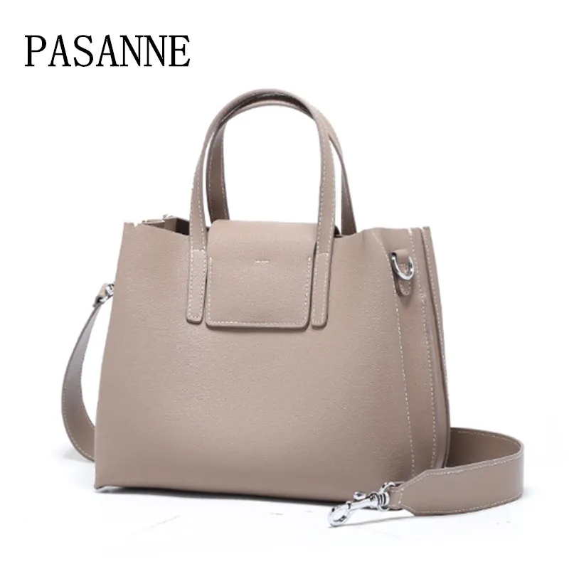 

Fashion Women Bag Leather Handbag 2017 New PASANNE Trendy Female Genuine Leather CrossBody Bag Woman Shoulder Bags Handbags