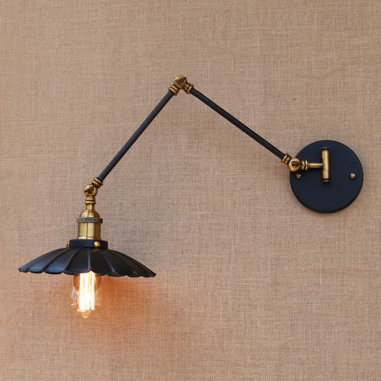 Günstig Einstellbare Lange Schaukel Arm Wand Leuchte Edison Retro Vintage Wand Lampe Loft Stil Industrielle Wandleuchte Appliques LED