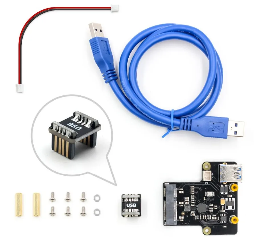Raspberry pi X850 mSATA SSD festplatte expansion board unterstützt 1 TB USB 3.0 Stecker