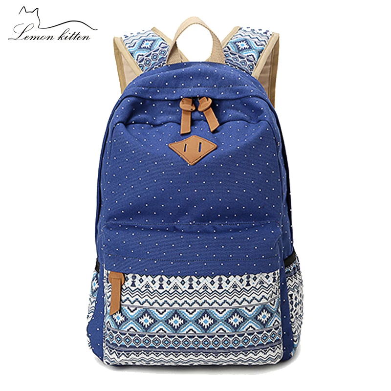 

2018 Leisure Women Backpack Canvas Student School Bag Rucksack Backpack Female Preppy Style