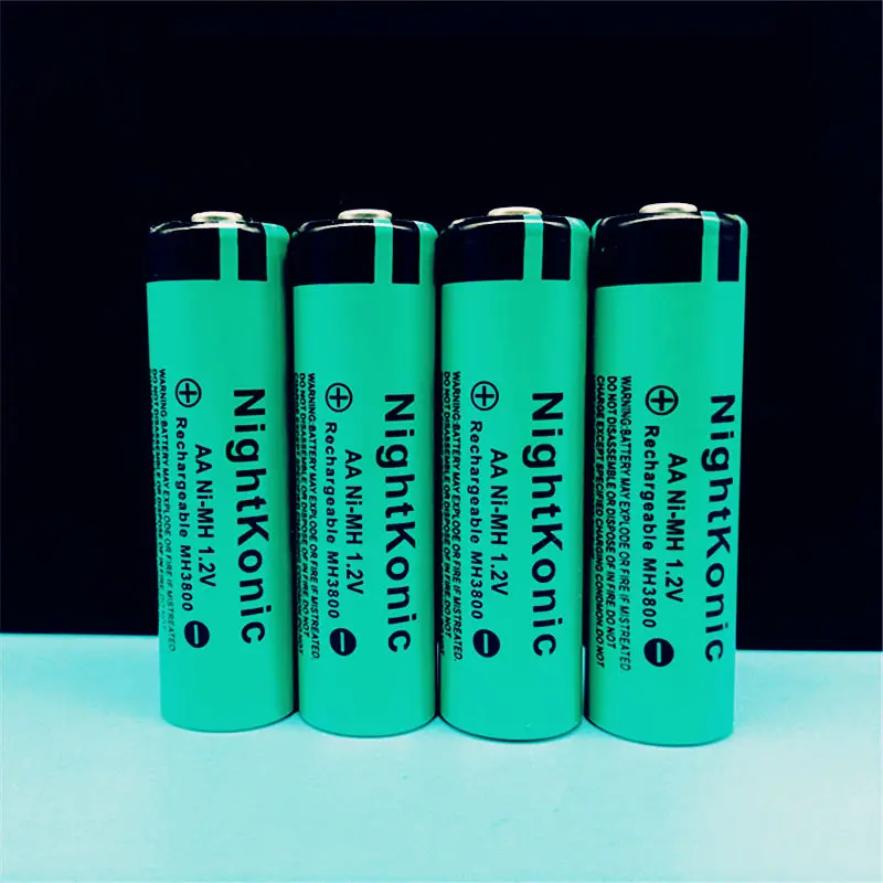 

8 PCS/LOT aa battery NightKonic 1.2V NI-MH AA Rechargeable Battery Green