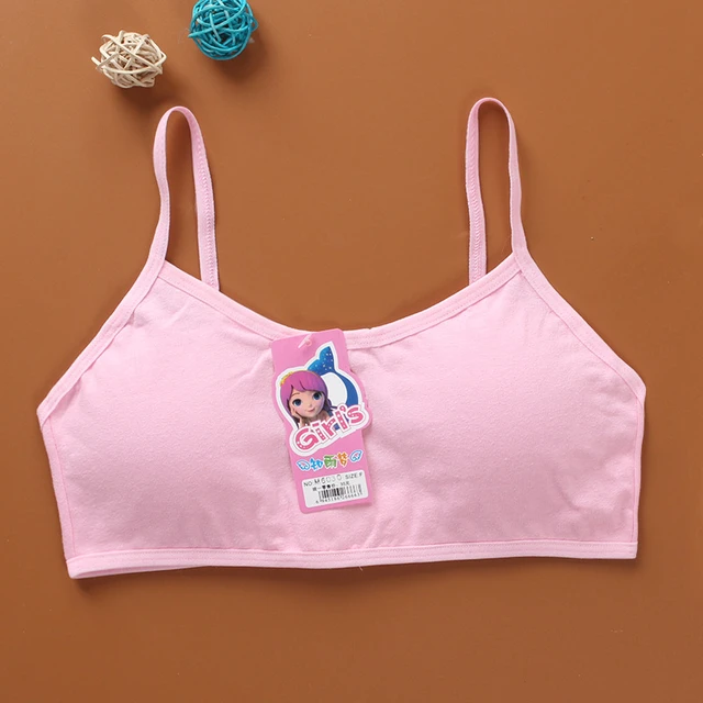 Wireless Pure Cotton Training Bra For Teen Girls Kid Solid Yoga