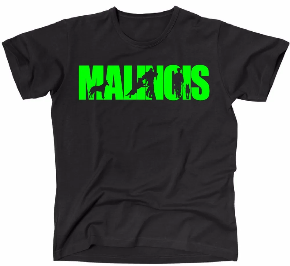 

Men 2018 Brand Clothing 100% Cotton Tees Casual Male Best Selling T Shirt Malinois Print T-Shirt Summer Style