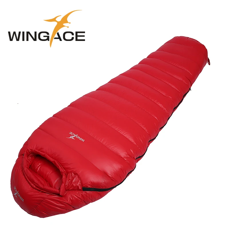 

WINGACE Fill 4000G adult winter sleeping bag goose down outdoor Camping Travel Hiking mummy Sleep Bag saco de dormir