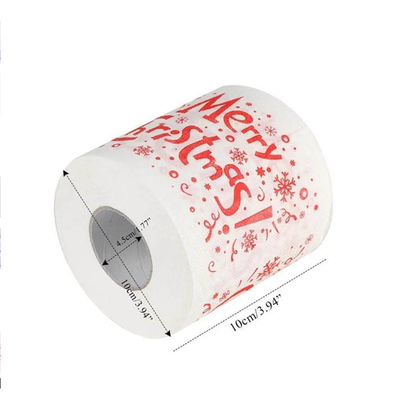 Santa Claus Merry Christmas Toilet Roll Paper Table Living Room Bathroom Tissue UYT Shop