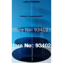 5 ярусов черный акриловый кекс стенд, Современная подставка для торта свадебные украшения