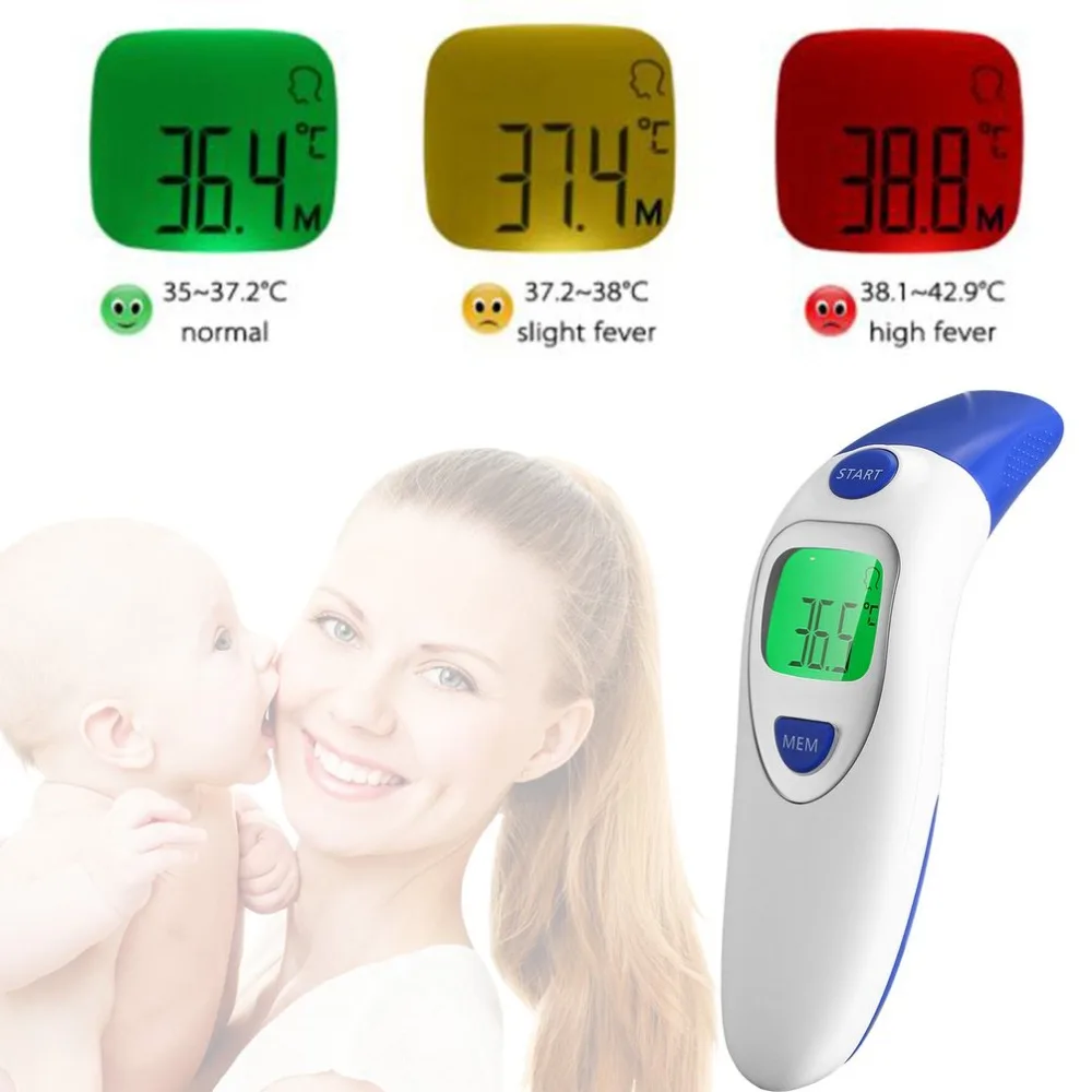 

Baby Termometro Digital IR LCD Infrared Dual Mode Adult Forehead and Body Ear Thermometer Measurement with Alarm Function