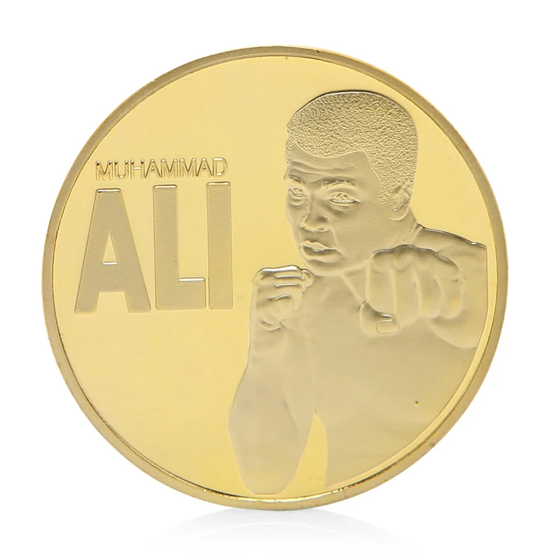 Чемпион мира по боксу Мохаммед Али позолоченный памятный жетон#20/12