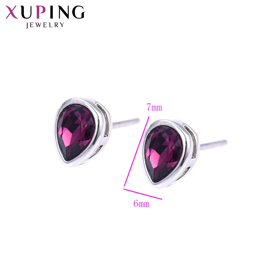 Xuping модные простые серьги в форме капли воды кристаллы от Swarovski романтическое