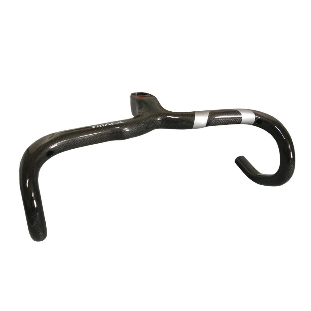 

TMAEX-Carbon Handlebar Road Bikes Handlebars Bicycle Integrated Handlebars With Stem Bike Parts 400/420/440mm Free Shipping