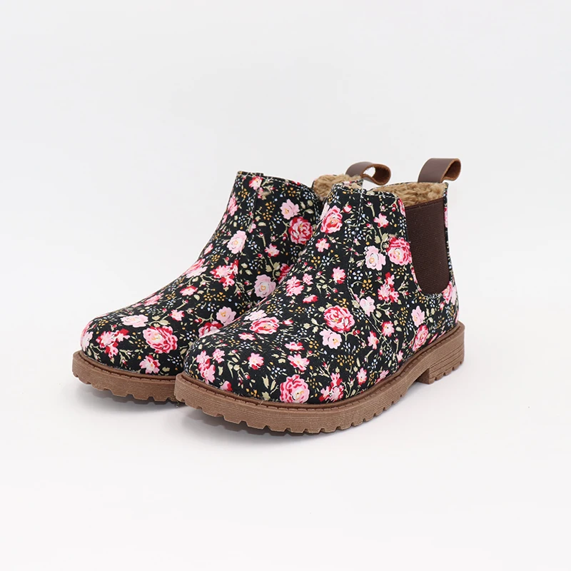 Sapatos de Inverno Tipsietoes Crianças Tornozelo Meninas Meninos Floral Flor Impressão Chelsea Outono Martin Criança Botas Tamanho 13 impressão chelsea outono martin criança botas crianças