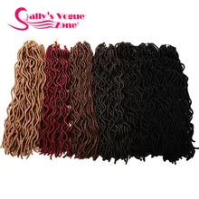 1 упаковка 24 пряди/упаковка 1" 18" 8 цветов Sallyhair крючком косы для наращивания волос замки для черных женщин синтетические Faux locs Curly