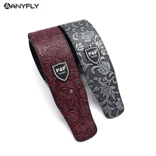 Искусственная кожа тисненый гитарный ремень электрогитара Акустическая гитара, народная гитара Бас ремень