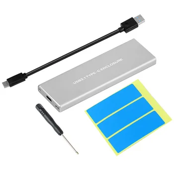 

NVMe PCIE USB3.1 HDD Enclosure M.2 to USB Type C 3.1 Hard Disk Drive Case