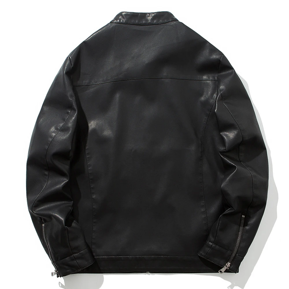 Мотоциклетные куртки мужская одежда мужская кожаная куртка новая модная повседневная куртка для пилота Homme однотонная крутая куртка JK18902