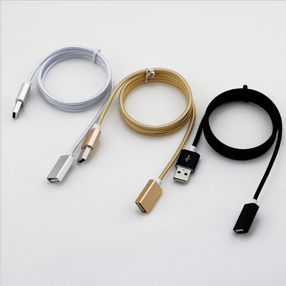 

100pcs USB 2.0 to Extender Data Cord Mini USB Extension Cable 1M for PS4/Xbox One/SSD for U disk mouse keyboard Extension Cable
