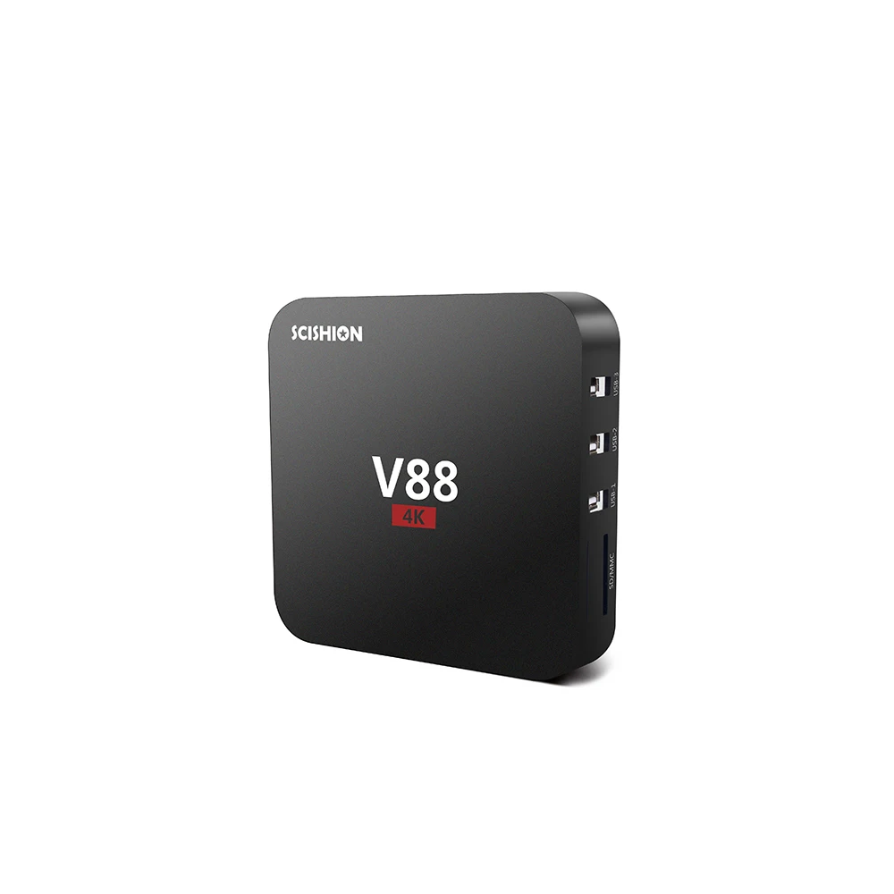 V88 1G 8G Smart tv Box RK3229 четырехъядерный Android 7,1 4K Wifi Youtube Поддержка Бесплатный смарт-пульт дистанционного управления