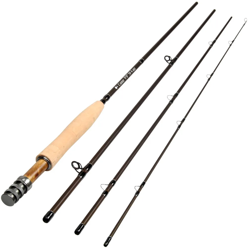 5WT يطير رود كومبو 9FT ألياف الكربون يطير الصيد رود 5/6wt كبير أربور cnc تشكيله الألومنيوم يطير بكرة يطير خط الصيد دعم