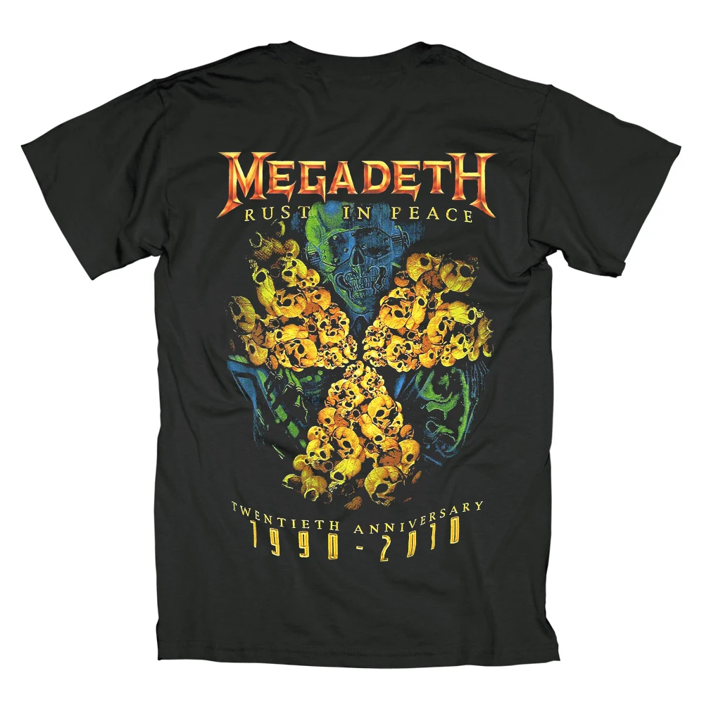 Bloodhoof MEGADETH RUST IN PEACE'90 DAVE MUSTAINE ANTHRAX черная футболка Азиатский размер