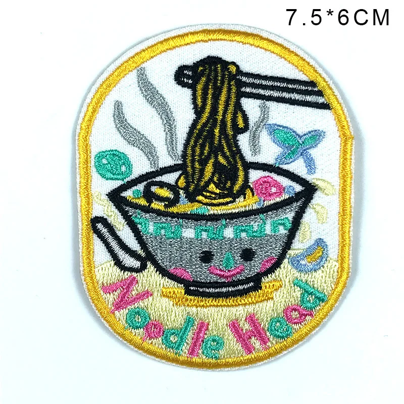 Buy Cute Japanese Noodle Egg Embroidery Patches Sweet Doughnut Circle  Lollipop Biscuits Octopus Appliques Clothing Patch Badges Online - 360  Digitizing - Embroidery Designs