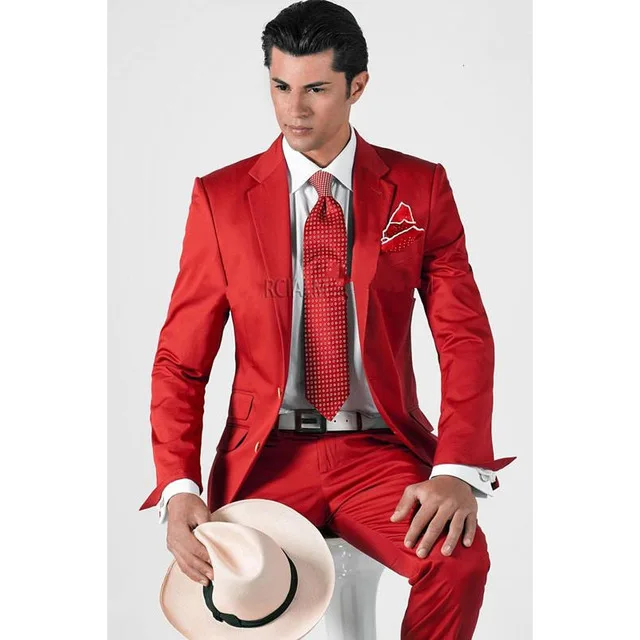 Nuevo Personalizado Rojo Para Hombre Trajes De Boda Dos Bolsillos Chaqueta Pantalones Corbata Baile Trajes Para Boda De Tipo Esmoquin Trajes Mejor Para Hombres Wedding Tuxedo Suit Mens Wedding Suitsbest Wedding Suits