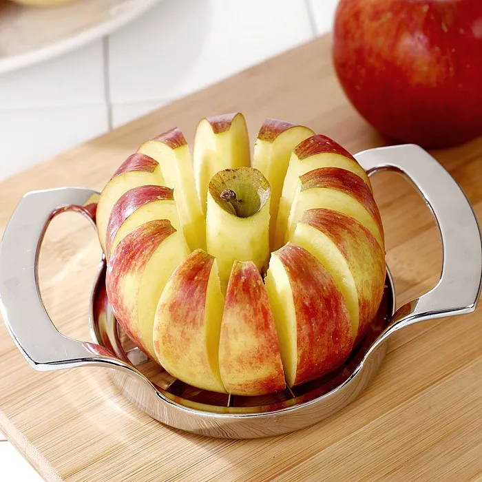 Apple, cuter, кухонный гаджет из нержавеющей стали, нарезанный фруктовый артефакт, 12 листов, нарезанный в ядро, наборы кухонных аксессуаров