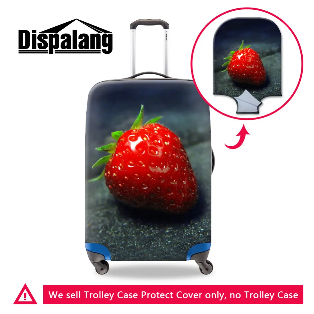 Прочные 3D фрукты печати модные дорожные аксессуары для 18-30 дюймов тележки чемоданы путешествия чемодан защитный чехол Клубника