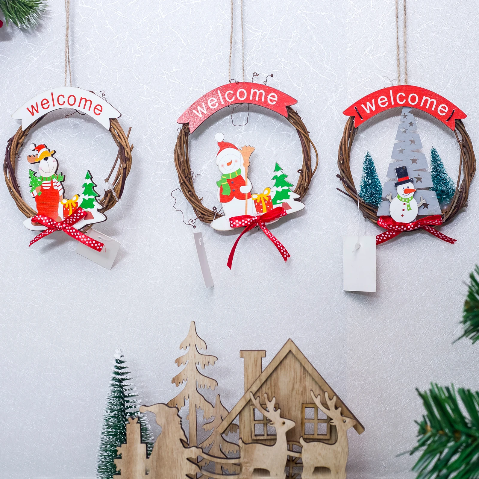 Christmas Door,showcase DIY hanging decoration Christmas ...