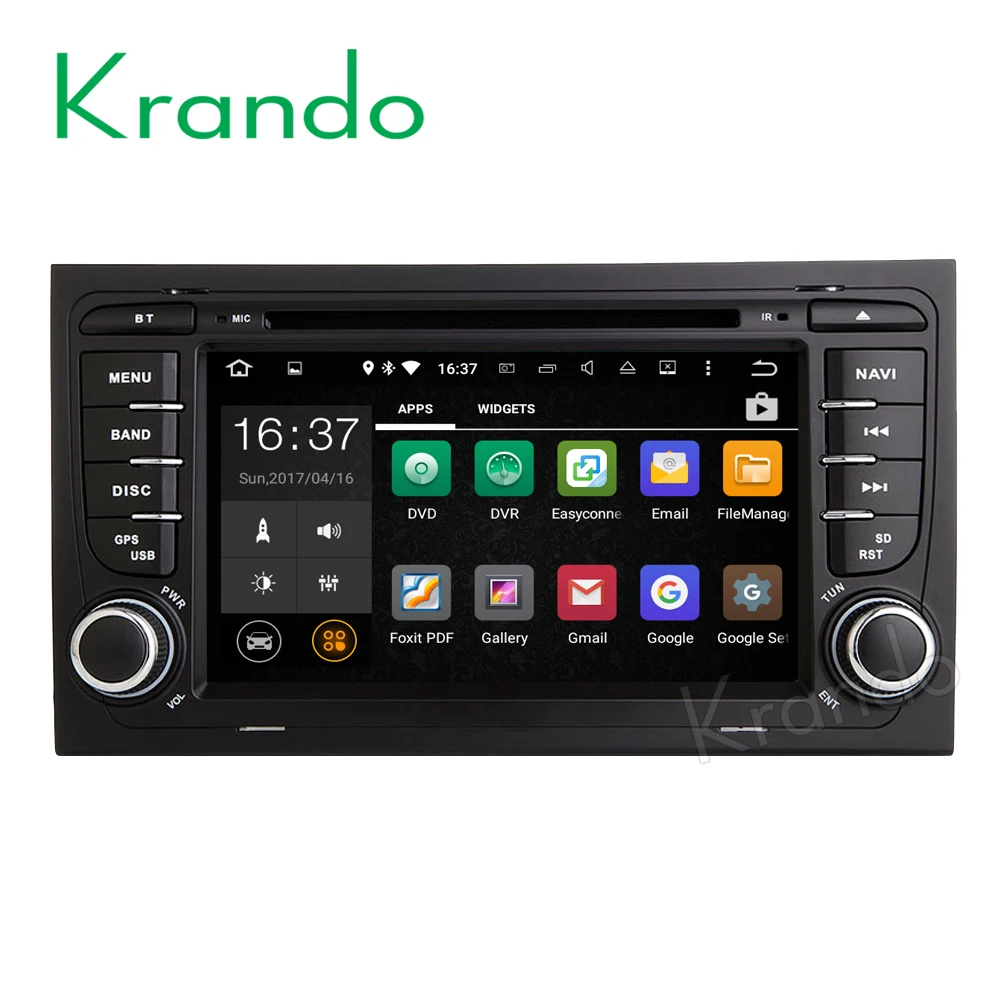 Clearance Krando 7" Android 8.0 touch screen car audio gps dvd for AUDI a4 2002-2008 radio player navigation multimedia system WIFI DAB+ 0