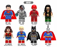 320 PCS X0167 Super Heros Marvel Superman Cybog Le Flash Aquaman Bizarro Mr Fantastic Wonder Woman Building Block Jouets