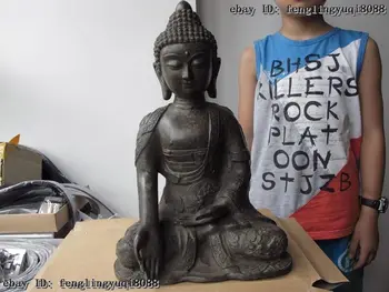 

Discount 55% Tibet Buddhism Folk Temple Old Copper Bronze Dragon Sakyamuni Buddha Art Statue