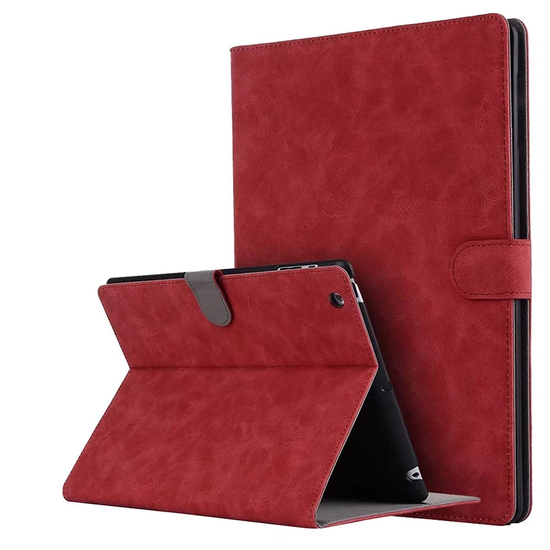 

ocube 30pcs/lot Original Design Business Crazy Horse Pattern funda PU Leather Flip Case Cover For Apple iPad 2 3 4 9.7" Tablet