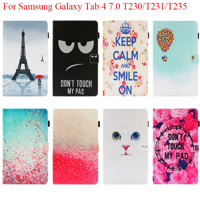 Чехол подставка для Samsung Galaxy Tab 4 7 0 T230 T231 T235|Чехлы планшетов и электронных книг| |