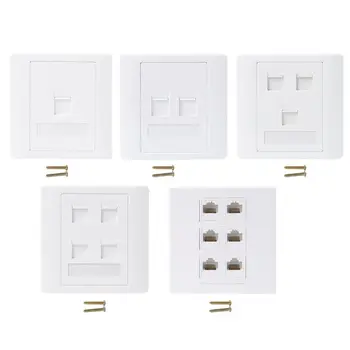 

86 Type Computer Socket Panel CAT5E Network Module RJ45 Cable Interface Outlet